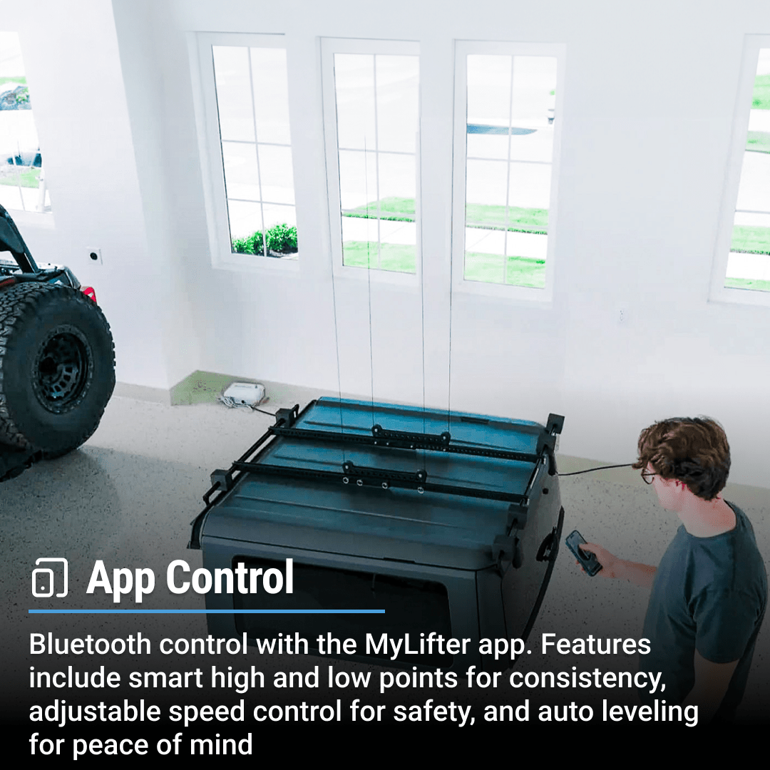 Bronco Hard Top Hoist Smart Removal & Storage System SmarterHome
