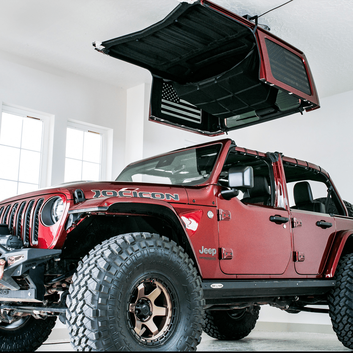 Jeep Wrangler Hard Top Hoist - Smart Removal & Storage System – SmarterHome